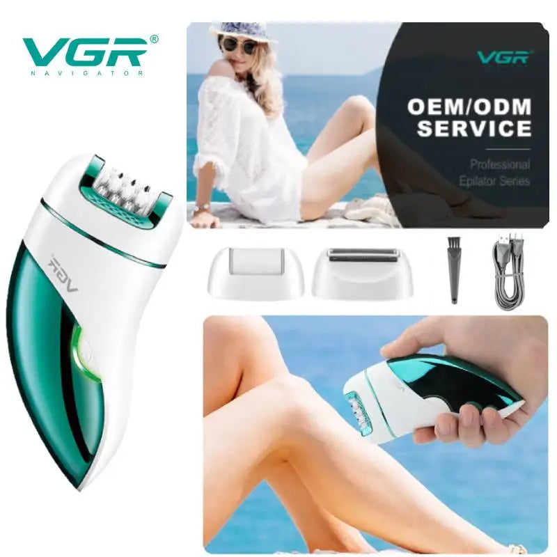 VGR V-731 3in1 Hair Removal Machine Lady Shaver Callus Remover Electric Professional Epilator