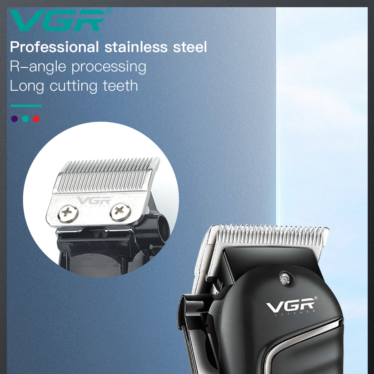 VGR V-683 Clipper Hair Clipper Professional Hair Cutting Machine Electric Hair Trimmer Haircut Machine Men's Barber Rechargeable