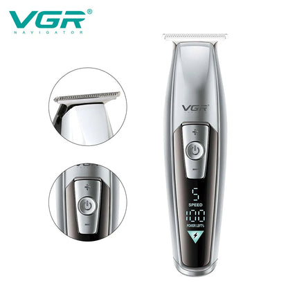 VGR  V-970 5 speed adjustment Hair Trimmer Electric Hair Cutting Machine Barber Cordless Clippers Adjustable Haircut Machine Hair Trimmer for Men V-970