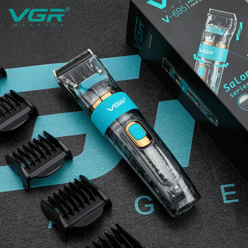 VGR  V-695 Hair Clipper Waterproof Hair Cutting Machine Cordless Hair Trimmer Portable Three-speed Adjustment Clipper for Men