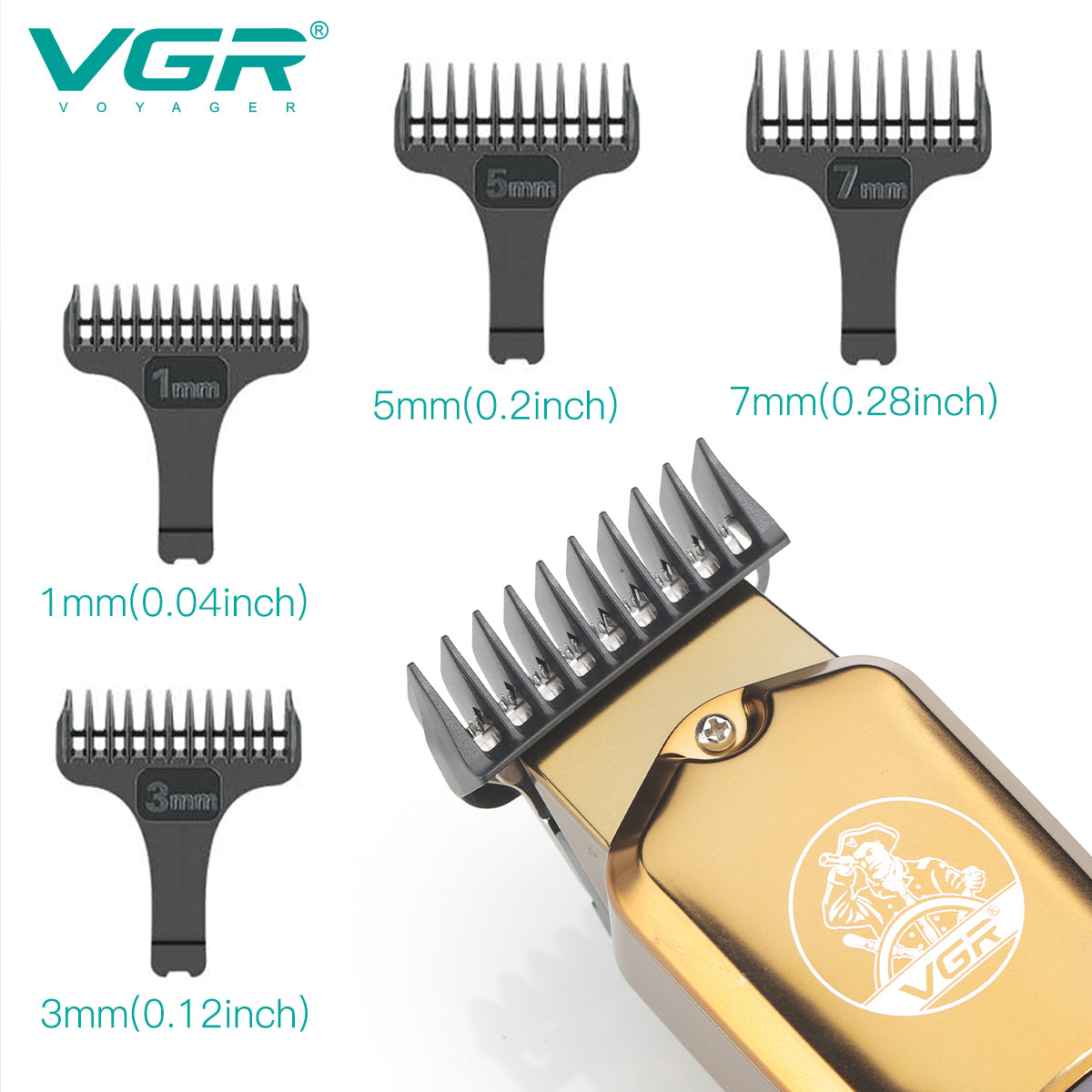 VGR V-927 Hair Trimmer Professional Trimmer Electric Hair Clipper Cordless Zero Cut Machine Rechargeable Waterproof LED Display