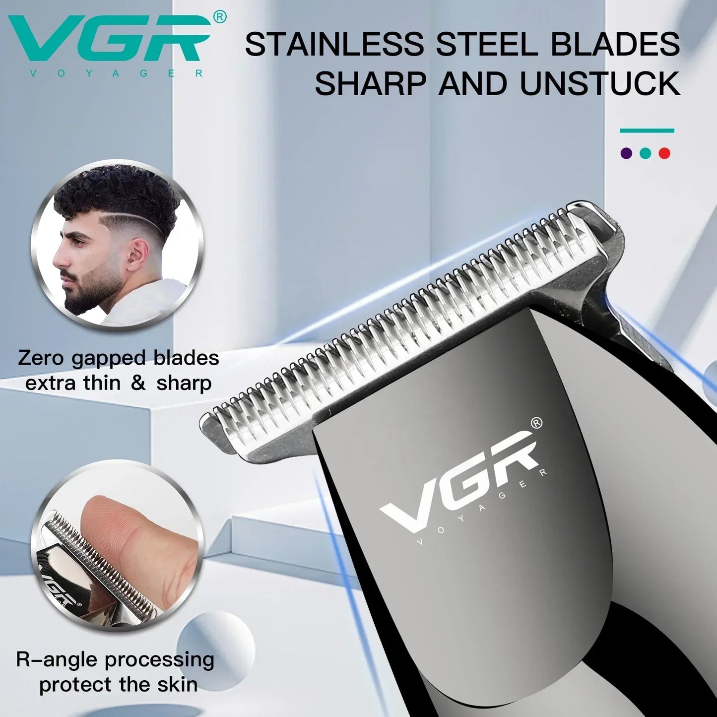 VGR Hair Clipper Trimmer Cutting Machine for Men Electric Barber Professional Barber Machines Cutter Equipment Rechargeable v030