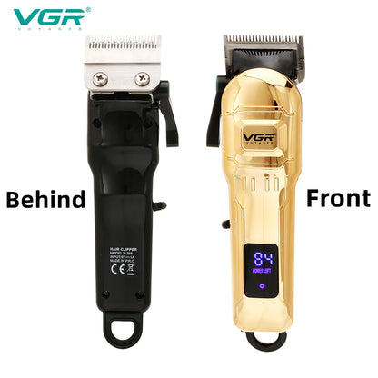 VGR Hair Clipper Professional Hair Trimmer Adjustable Hair Cutting Machine Electric Barber Digital Display Clipper for Men V-268